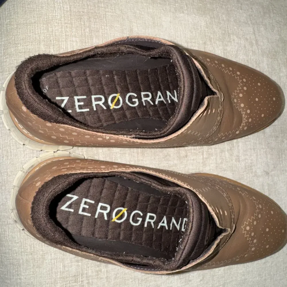 Cole Haan Men's ZERØGRAND Waterproof Wingtip Oxford C37091 Brown Leather 9.5W